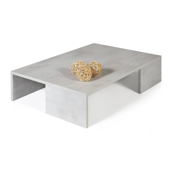 Mobili Fiver, Table basse, Rachele, Béton, Mélaminé, Made in Italy -  Cdiscount Maison