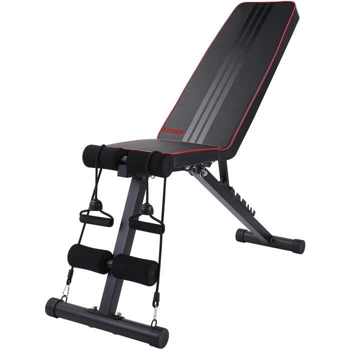 Femor Banc de Musculation Pliable,Barre de Tractions,Chaise Romaine,Station Musculation,avec Corde de Traction,Réglables en 5 Hauteur,Charge Maximale 200 kg,Salle de Fitness à Domicile Femor Banc de Musculation Pliable,Barre de Tractions,Chaise Romaine,Station Musculation,avec Corde de Traction,Réglables en 5 Hauteur,Charge Maximale 200 kg,Salle de Fitness à Domicile