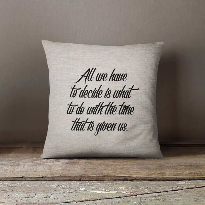Housse De Coussin Sa2342kit Coussin Citation Le Seigneur Des Anneaux Citation Gandalf Housse De Coussin En Fibre Lavable En Mach1305 Cdiscount Maison