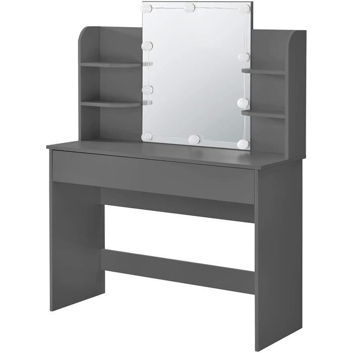 Coiffeuse Avec Miroir 100×40×138 Cm - Avec Tabouret - Avec éclairage - 9