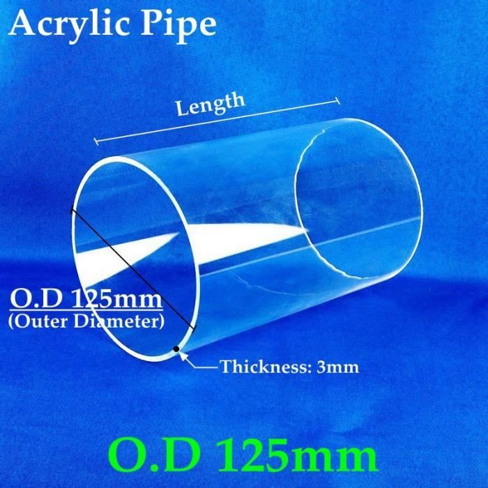 Tube Acrylique Transparent 240mm Diamètre X 3mm épaisseur - Pour Aquarium Ou Décoration