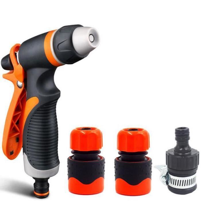 Pistolet De Lavage Haute Pression 10 Modes - Connexion Métal, Poignée Caoutchouc | Pour Voiture, Jardin