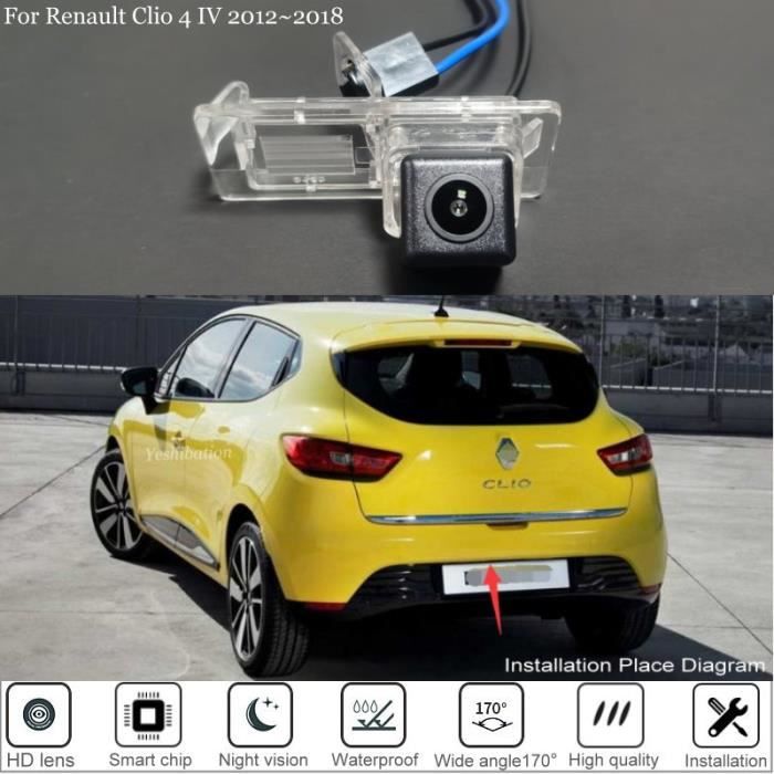 Caméra De Recul Ccd Pour Renault Clio 4 Iv, Grand Angle 2012, Vision Nocturne, Étanche, Pour