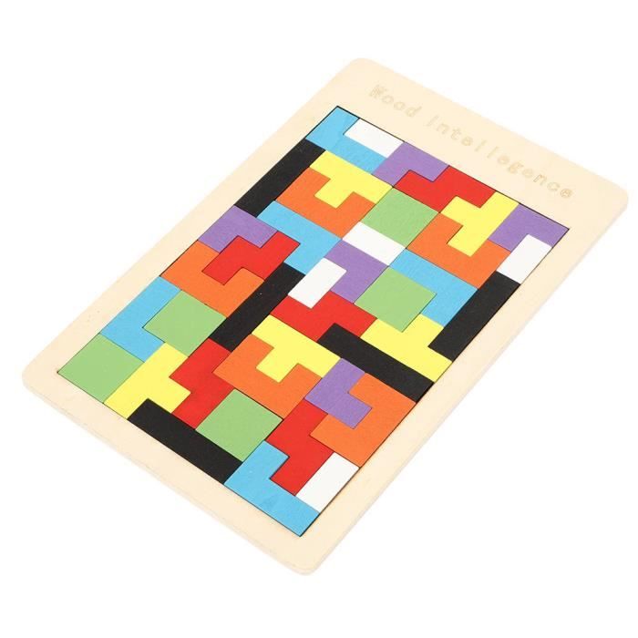 Casse-tête pour les enfants, jeux de construction de casse-tête en bois de  4 à 10 ans Jeu de tetris coloré Montessori - Cdiscount Jeux - Jouets