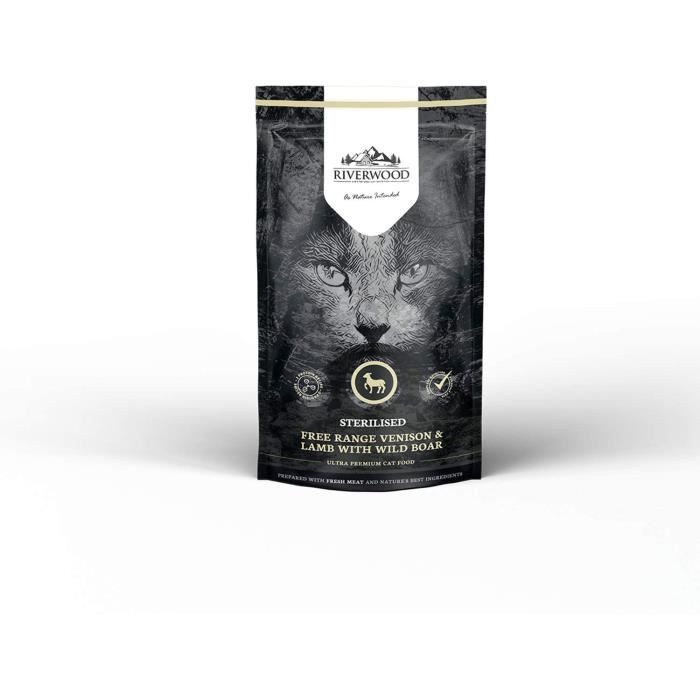Riverwood Croquette Complete Sans Cereale Pour Chat Sterilise Au Chevreuil Agneau Sanglier 0 3 Kg 4408 Cdiscount