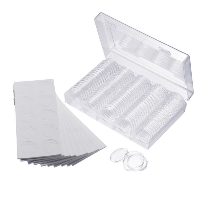 1 Boîte De Rangement Pour 5 Pièces De Monnaie (2EU, 1EU, 50CT, 20CT, 10CT) - En Plastique - Pour Ranger Les Pièces De Monnaie, Les Pièces De Monnaie - Noir