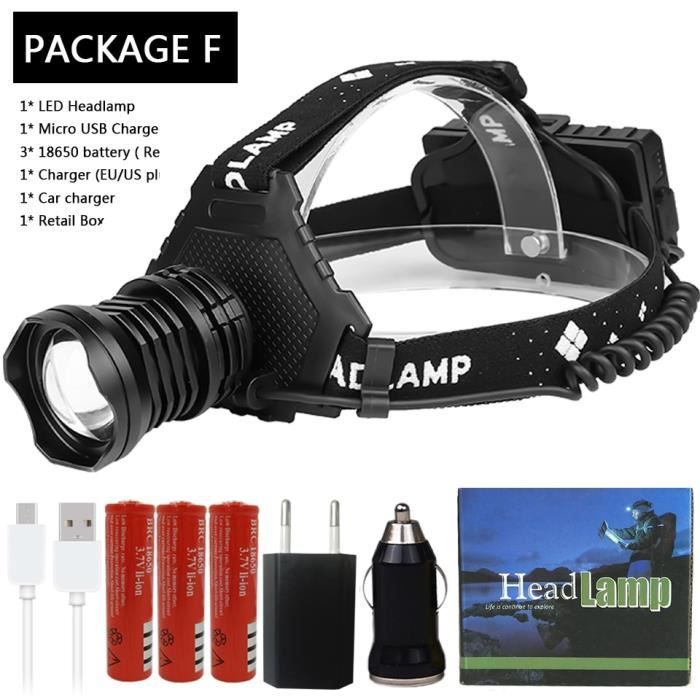 Lampe Torche LED Shadowhawk Ultra Puissante 15000 Lumens - Rechargeable, étanche, Idéale Pour Camping Et Urgences