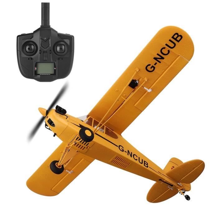 Drone davion 3D / 6G - Avion radiocommandé à voilure fixe - Jaune - 200m de portée - 5CH - Maintien daltitude