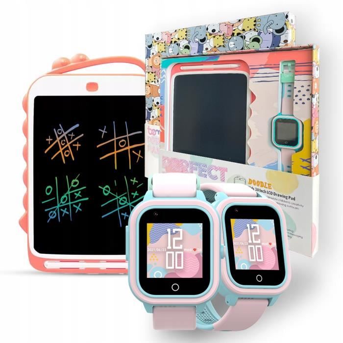 Montre Enfant Bemi Linki 4G/LTE avec Thermomètre + Tablette Graphique Bemi Doodle 10 Rose