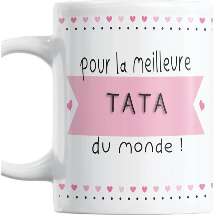 Mug Personnalisable « Meilleure Tante Du Monde » - Céramique Blanche, Personnalisation Nom, Cadeau Noël/anniversaire