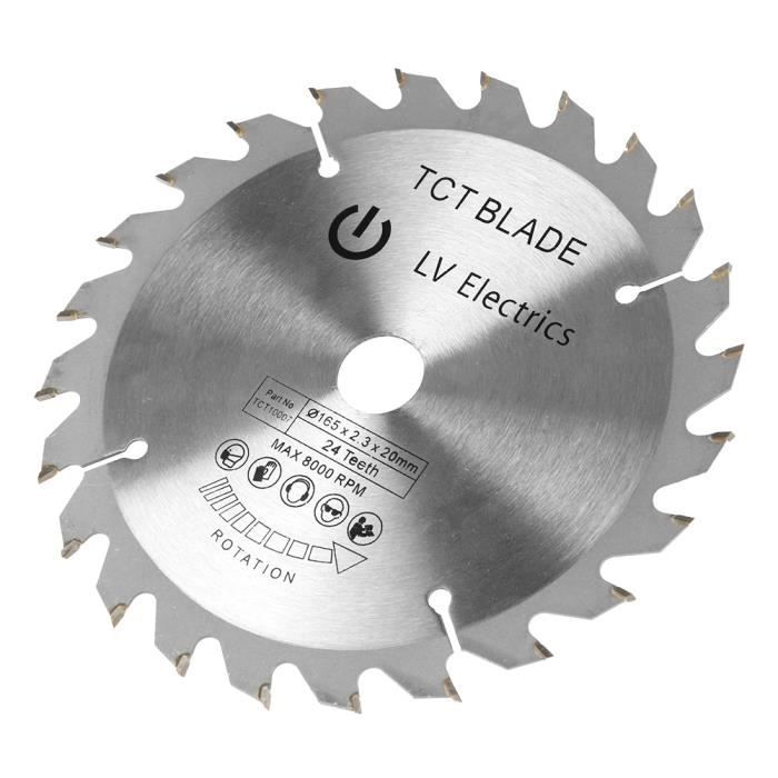 Lame De Scie Circulaire JBM 165 Mm – 24 Dents, Pour Coupe De Bois