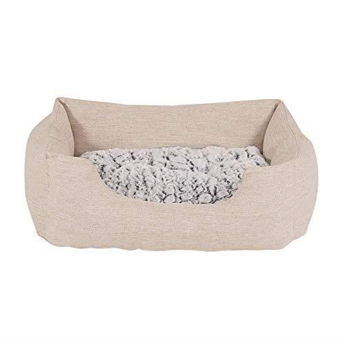 Comparer les prix de Dibea Lit-Tissu Chinée-Coussin Réversible pour Chien Beige Dimension Extérieure 60 x 50 cm DB00730