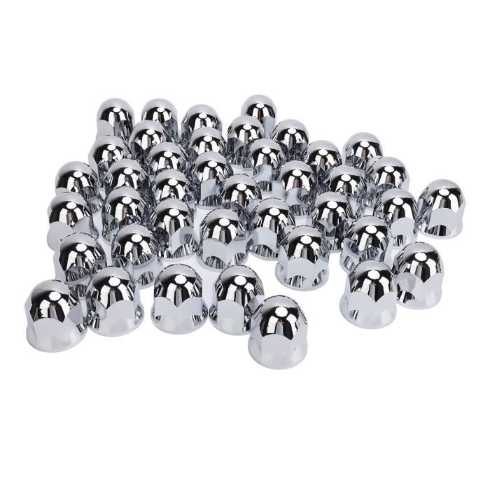 24/7 Auto - Cache-écrous 32 en plastique chroé pour roue de caion