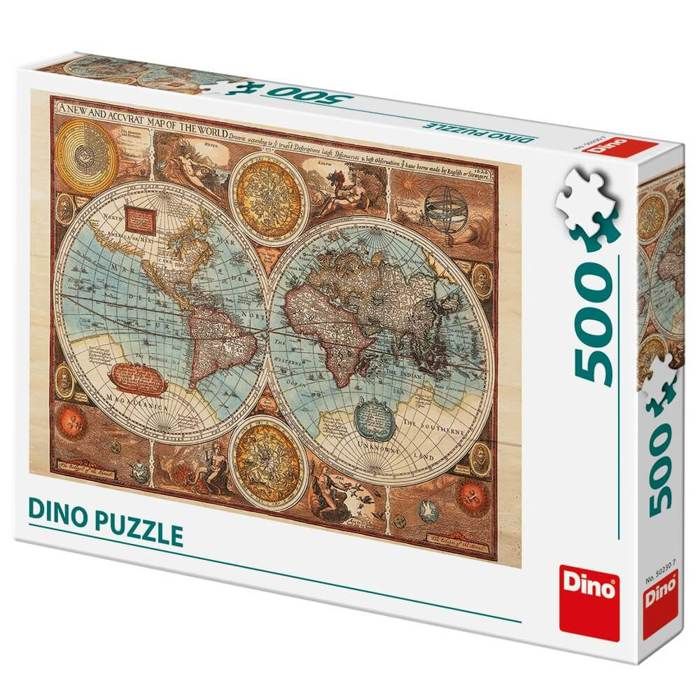 Puzzle 500 pièces : Carte du monde de 1626 - Cdiscount Jeux - Jouets