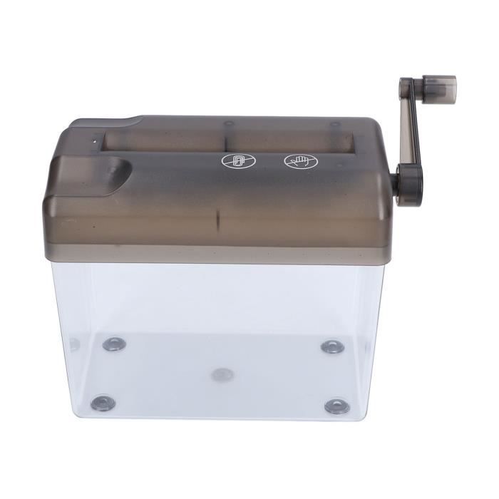 Déchiqueteuse Manuelle Portable à Manivelle Pour Documents A4 - Format Rectangulaire