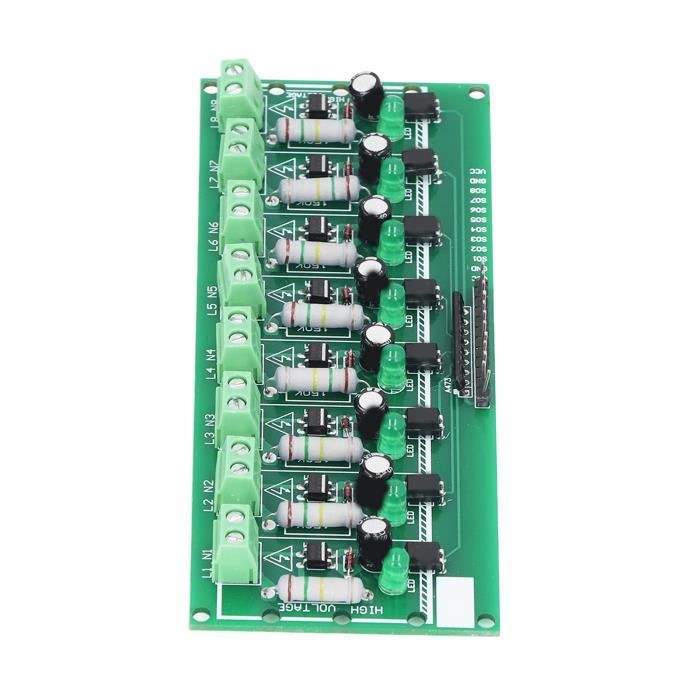 Module d'isolation optocoupleur 1 bits AC 220V, carte de détection de tension adaptative pour adaptateur d'isolation photoaccoppiatore, niveau PLC 24V