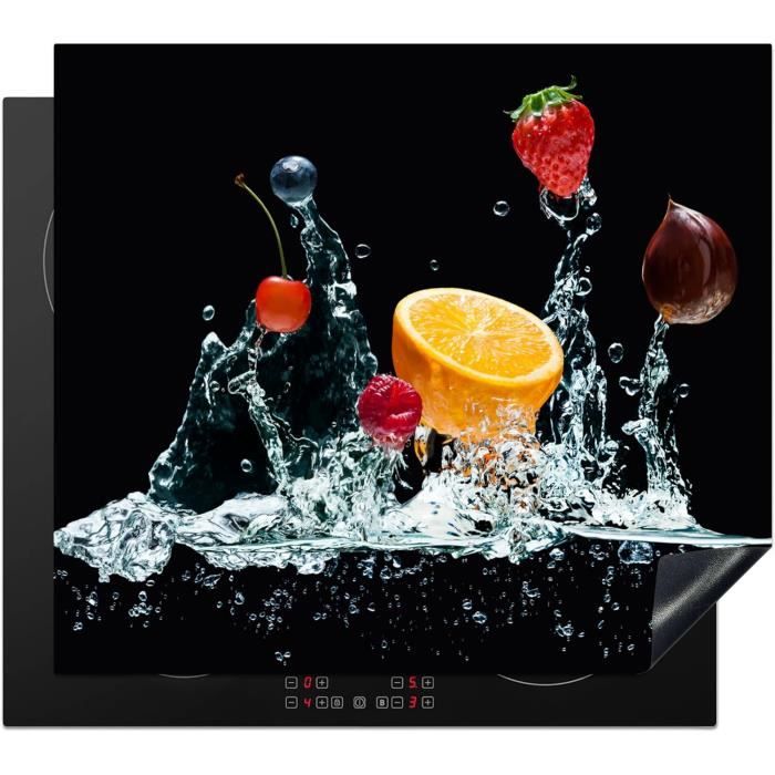 Tapis Protection Plaque Induction 91x52cm KitchenYeah - Granit Pierre Noir - Deco Cuisine Antidérapant