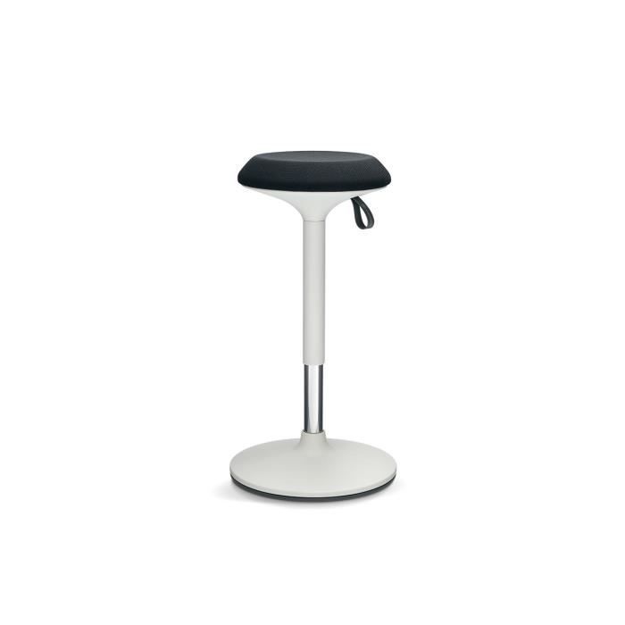 ergotopia dyko tabouret de bureau ergonomique avec effet oscillant - siège rotatif à 360° avec pied dynamique blanc-noir