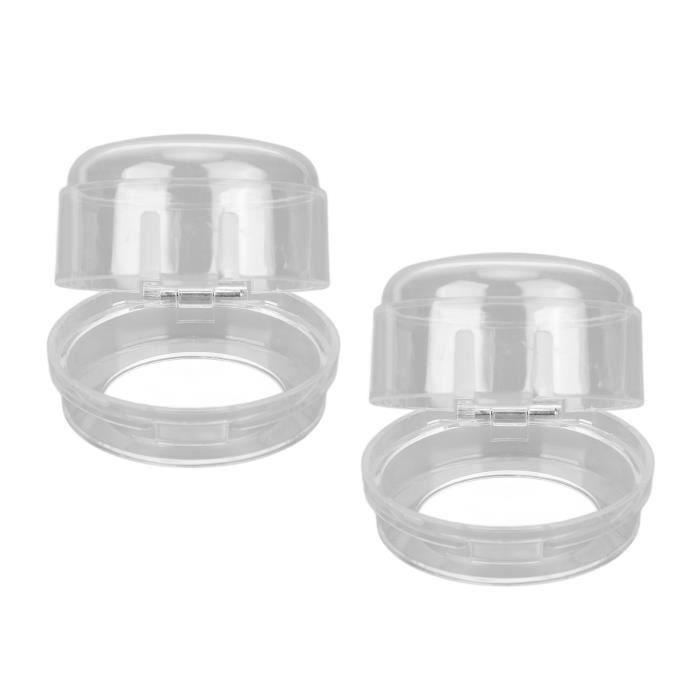 Lot De 4 Couvercles Protection Boutons Cuisinière Gaz - Transparent Anti-Enfant Anti-Gras