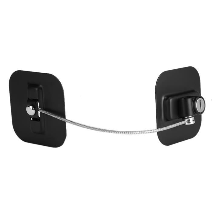 Lot De 2 Serrures De Sécurité Réfrigérateur Avec Code - Protection Enfant AYESY Blanc Cassé, Adhésif Ultra-Fort + Vis