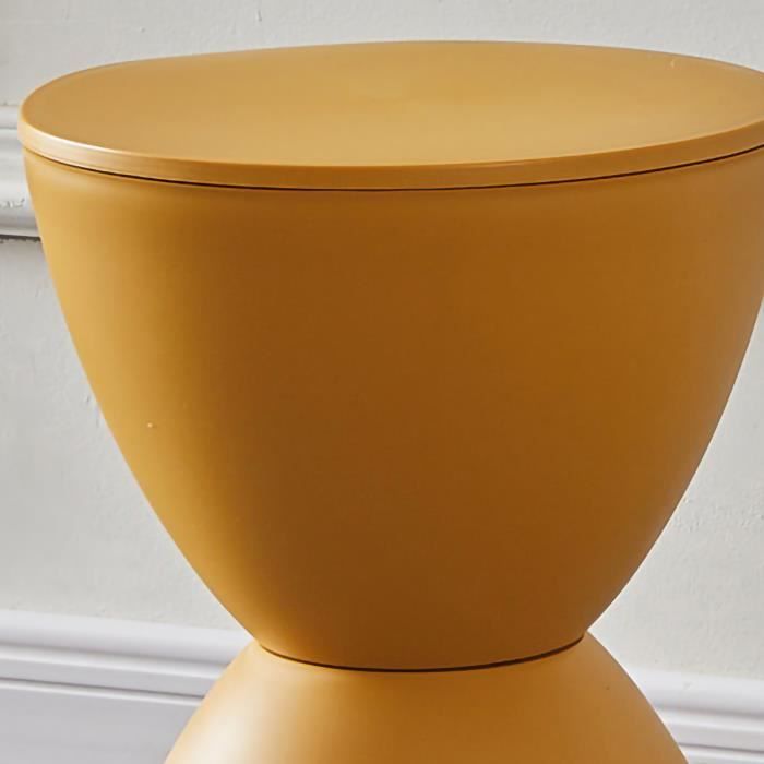 Tabouret De Rangement En Forme De Sablier - 44x31 Cm, Blanc, En PP | Idéal Pour Salle De Bain, Salon, Chambre