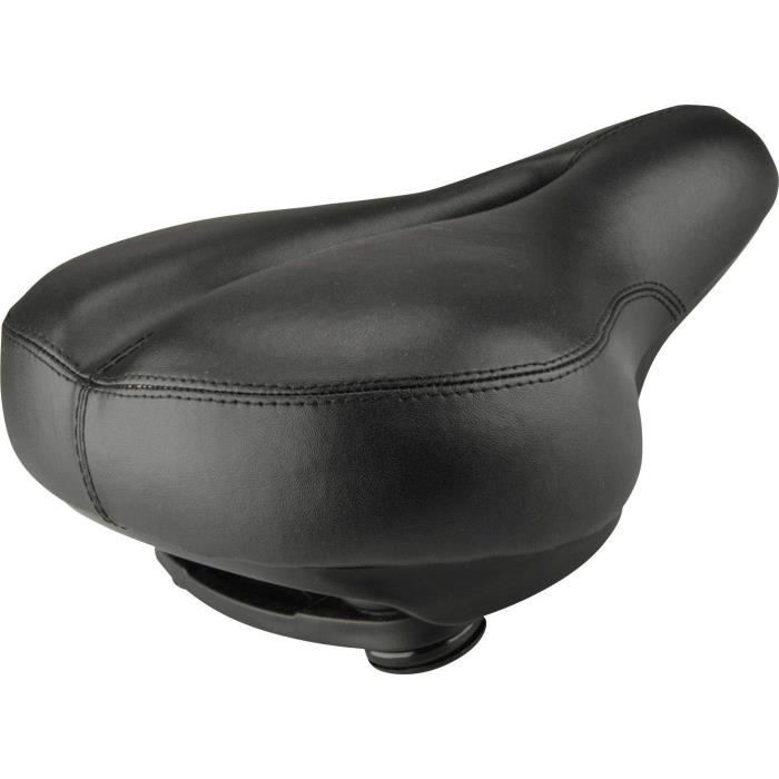 Selle de tourisme - FISCHER - Blanc et noir uni - Pour vélo loisir adulte