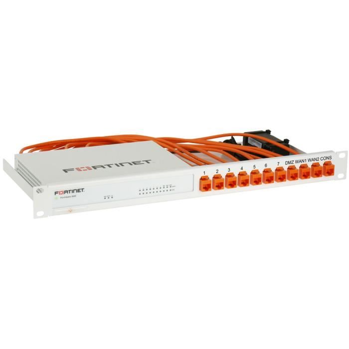 Rack pour pare-feu - Fortinet - RM-FR-T10 - Noir - Compatible Fortigate 60E - Accessoire de rack