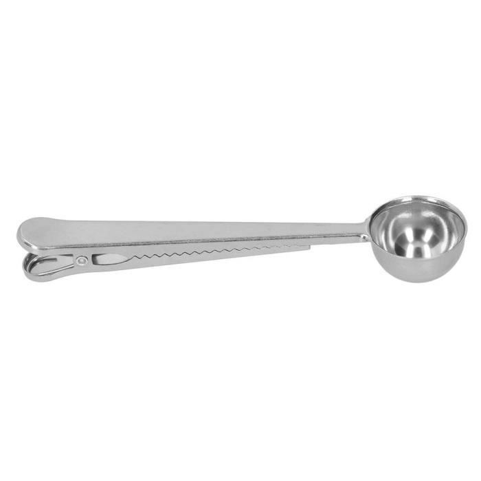 Cuillère Doseuse Café 7g - Acier Inoxydable Avec Clip - 18cm - Pour Café, Thé Et épices