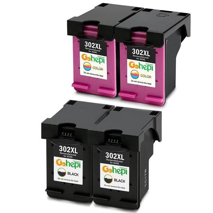 Compatible avec HP 302 XL cartouches d'encre Noir Tri-couleur - pour HP  DeskJet 1110 1115