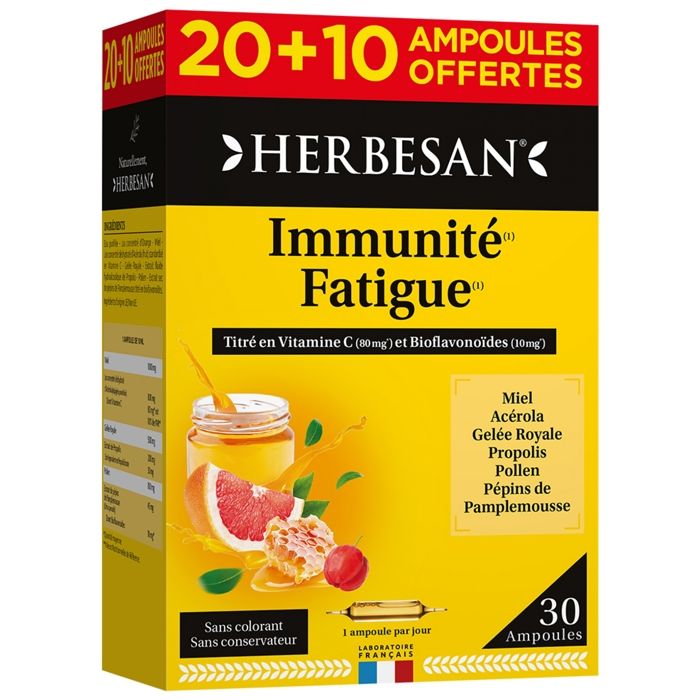 Herbesan Propolis + Gelée Royale 20 + 10 ampoules offertes Cdiscount