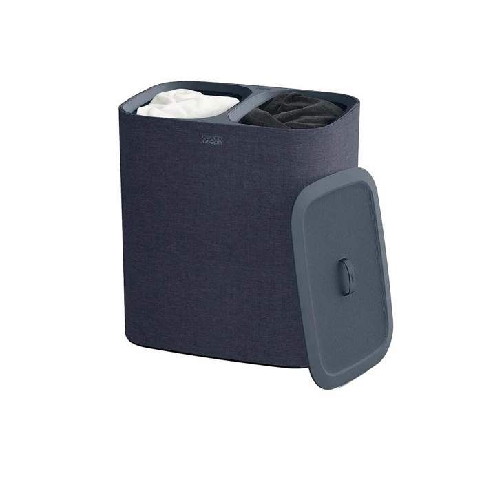 Paniers à linge - JOSEPH JOSEPH - Tota Noir - 90 litres - 2 compartiments - Sacs amovibles