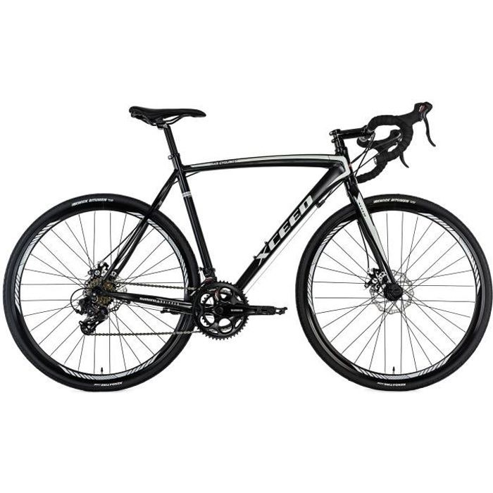 Velo de course 28 KS CYCLING Xceed Unisexe 14 Vitesses Noir Blanc Taille de Cadre 58 cm Cdiscount Sport