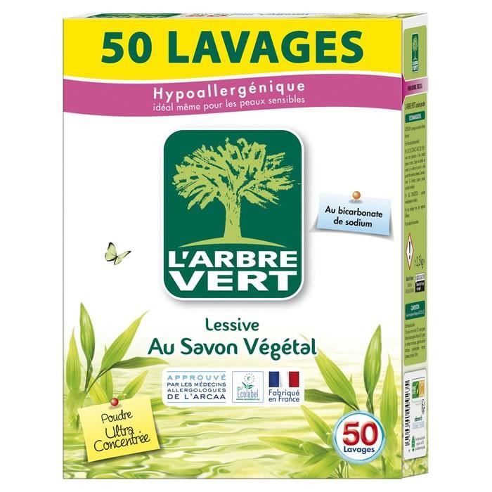 L'ARBRE VERT Lessive écologique en poudre au savon végétal 50 Lavages 2 — free download
