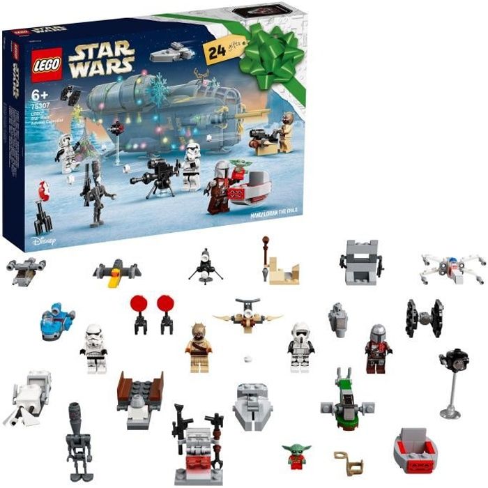 LEGO® 75307 Star Wars Calendrier de l’Avent 2021 Jouet Enfants +6 ans The Mandalorian Idée de Cadeau pour Noël Figurine
