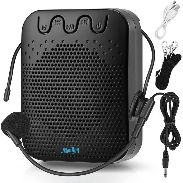 Amplificateur Voix Haut-Parleur 10 W, Moukey Portable Ultraleger  Rechargeable avec Microphone pour enseignants, formateurs, h - Cdiscount  Informatique