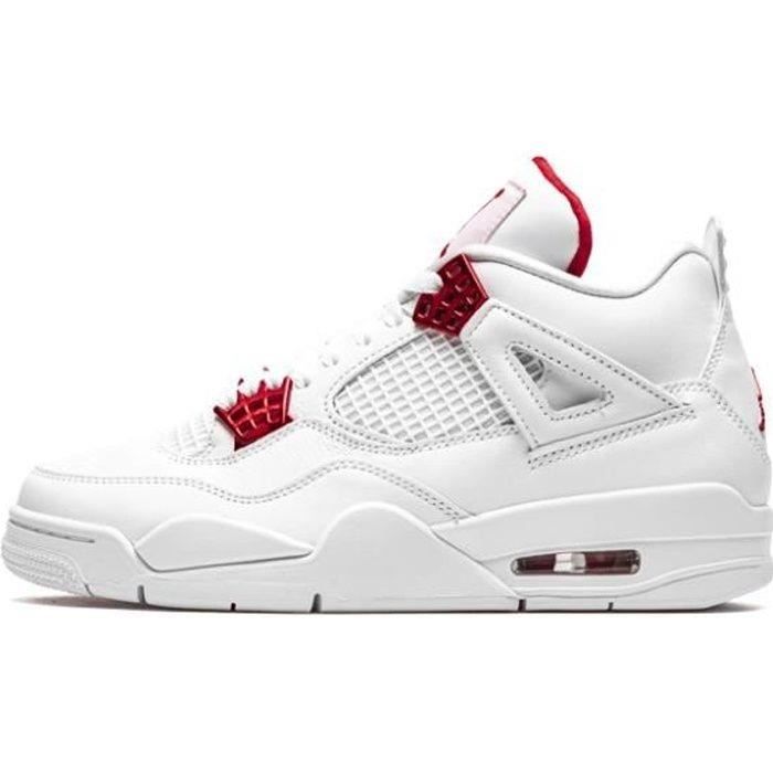 Baskets Air-Jordanx 4 Retro Metallic Red - AUTREMENT - Homme et Femme - Blanc - Synth?�tique 