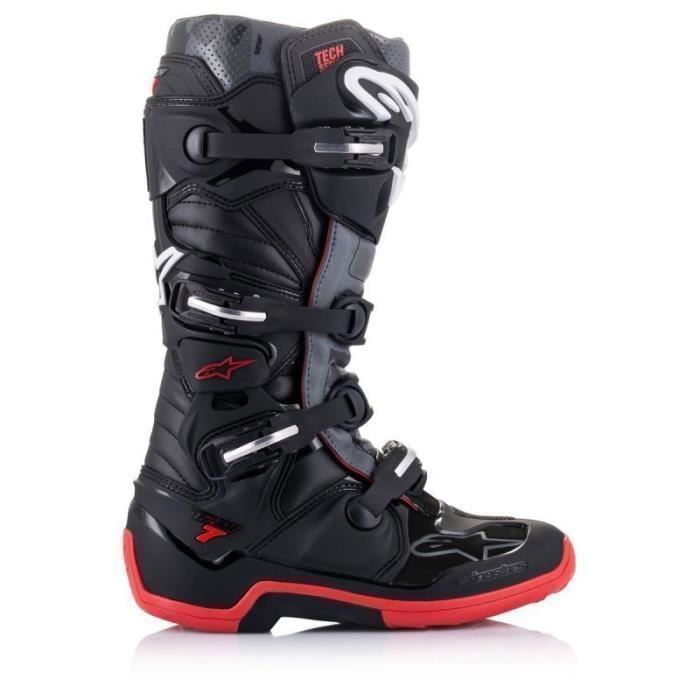 Botte moto online cross rouge