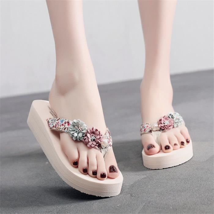 Flip Flop Femme Tongs Compensée Flip Flop Femme Tongs Compensée