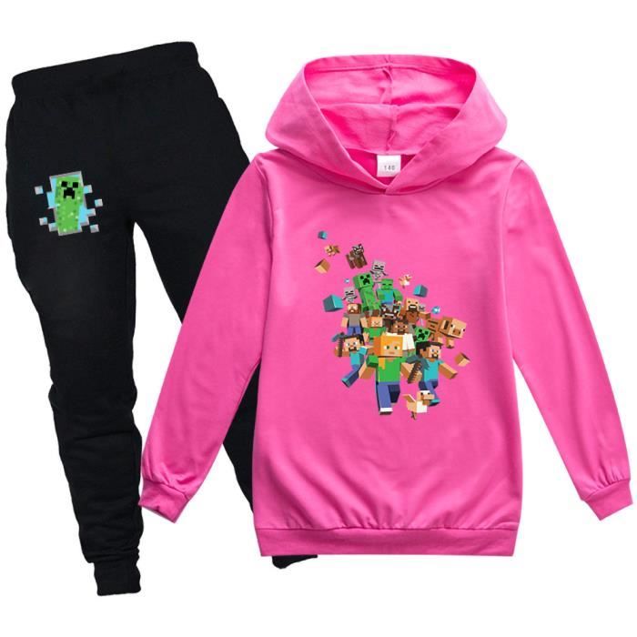 Survêtement Fille Automne-hiver - Ensemble Sweat à Capuche + Pantalon | Taille 7-12 Ans, Doux Et Tendance