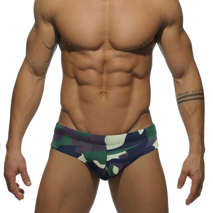 Slip de Bain Homme Camouflage Maillot de Bain S chage Rapide Pour