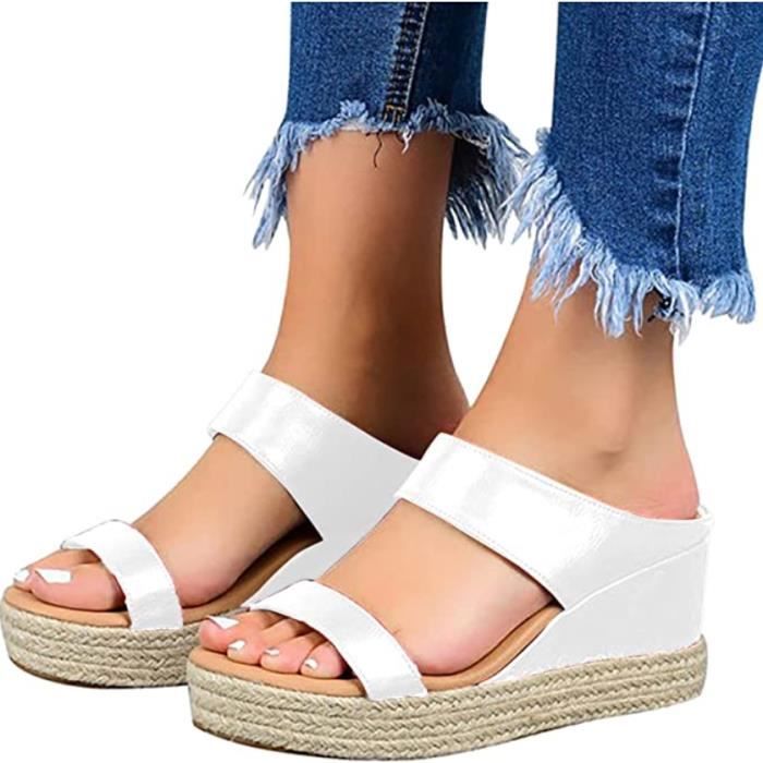 chaussure noir talon compensé