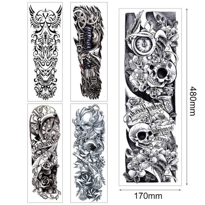 6 Manches De Bras Cyclisme / Halloween - Tatouages Imprimés - Nylon - NEUF