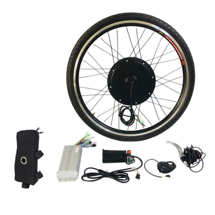 26 1000W 48V kit de conversion Vélo électrique Roue Avant de moteur sans  engrenages sans brosse - batterie non inclus - Cdiscount Sport