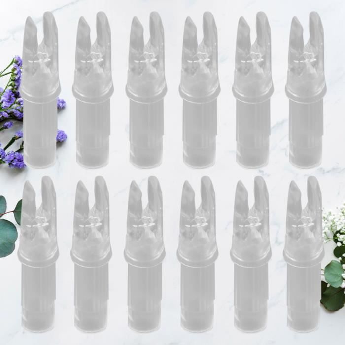 Encoches de tir à l'arc Encoches en Plastique de 5/16 Pouce pour flèches en Bois OD 7mm (Lot de 100 Encoches de tir à l'arc Encoches en Plastique de 5/16 Pouce pour flèches en Bois OD 7mm (Lot de 100