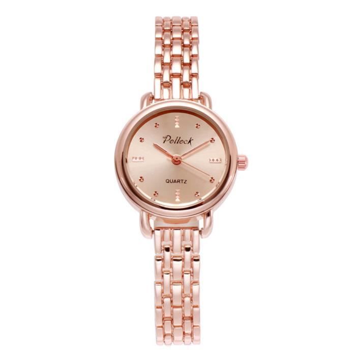Montre Femme - RMEGA - Quartz - Etanche 50m - Analogique - Chic - Or Rose