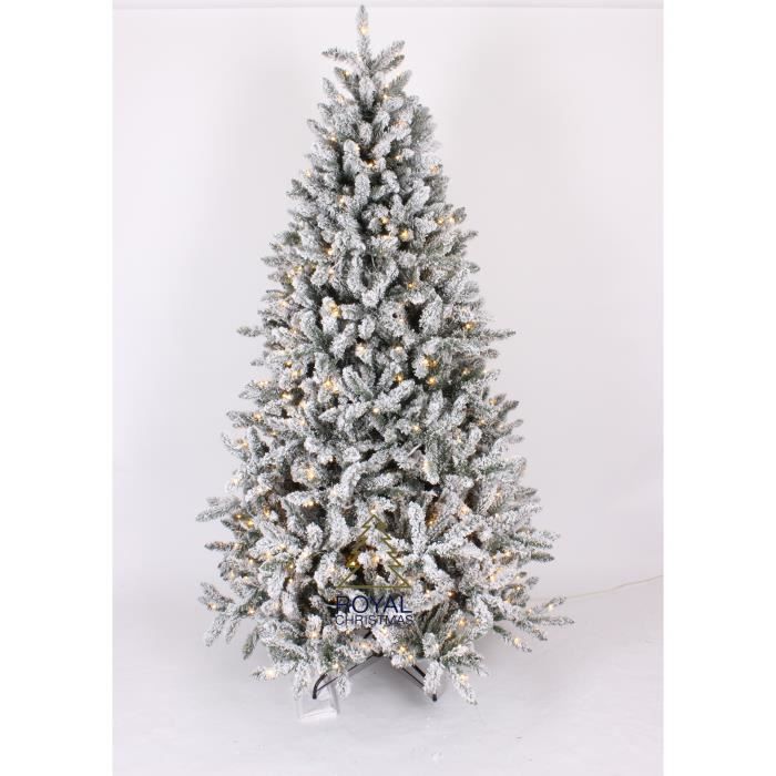 Sapin de Noël Artificiel Neige Deluxe avec Warm LED - DEL lumineux 150