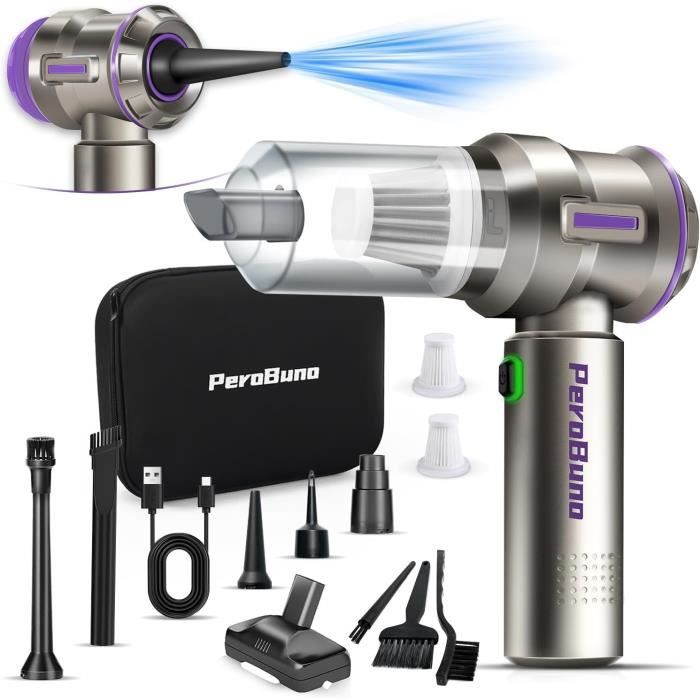 Aspirateur Main Sans Fil 2-en-1 DkevEu - 19KPA, 4000mAh - Pour Voiture Et Maison