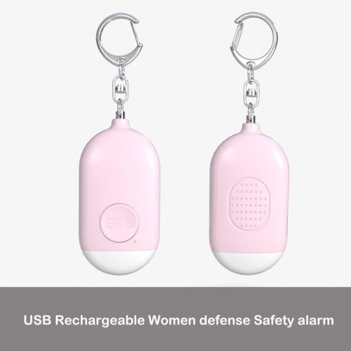 2 pièces alarme de sécurité spot lumière défense fort son alarme personnelle boîte emballage SOS alarme durgence lampe de poche