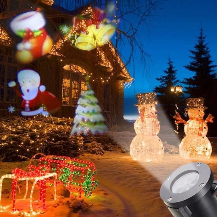 12 Modèle Noël Laser Projecteur Paysage Etanche Mouvement Fête Jardin