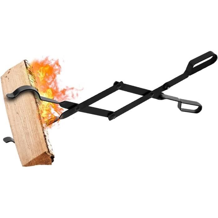 Pince à Cheminée Amagabeli 66cm - Fer Forgé, Poignées Robustes | Pour Bois, Feu De Camp, Poêle